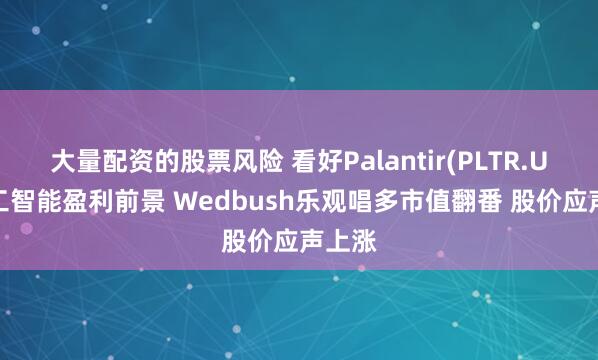 大量配资的股票风险 看好Palantir(PLTR.US)人工智能盈利前景 Wedbush乐观唱多市值翻番 股价应声上涨