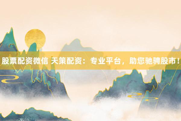 股票配资微信 天策配资：专业平台，助您驰骋股市！